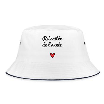 RETRAITEE. RETRAITE. RETRAITEE. RETRAITE - Bob - blanc/marine - Devant