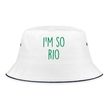 Rio de Janeiro Brazil Brasilien - Bucket Hat - white/navy - Front