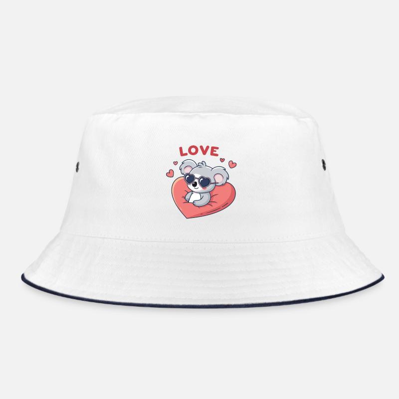 Koala-Liebe, Herz und Gläser Bucket Hat