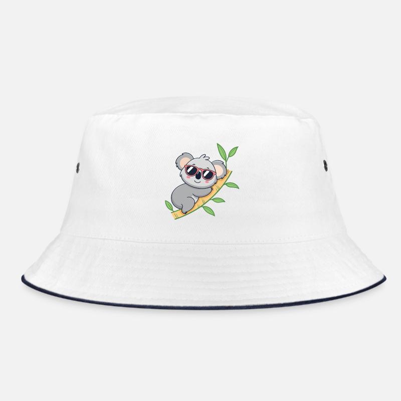 Trendiger Koala mit roten Brillen Bucket Hat