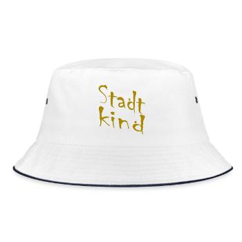 City Child Hand Lettering Gold - Bucket Hat - white/navy - Front