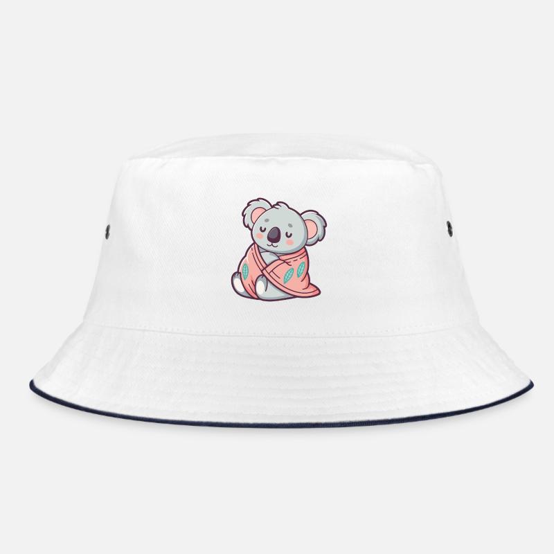 Koala câlin enveloppé dans une couverture rose Bob