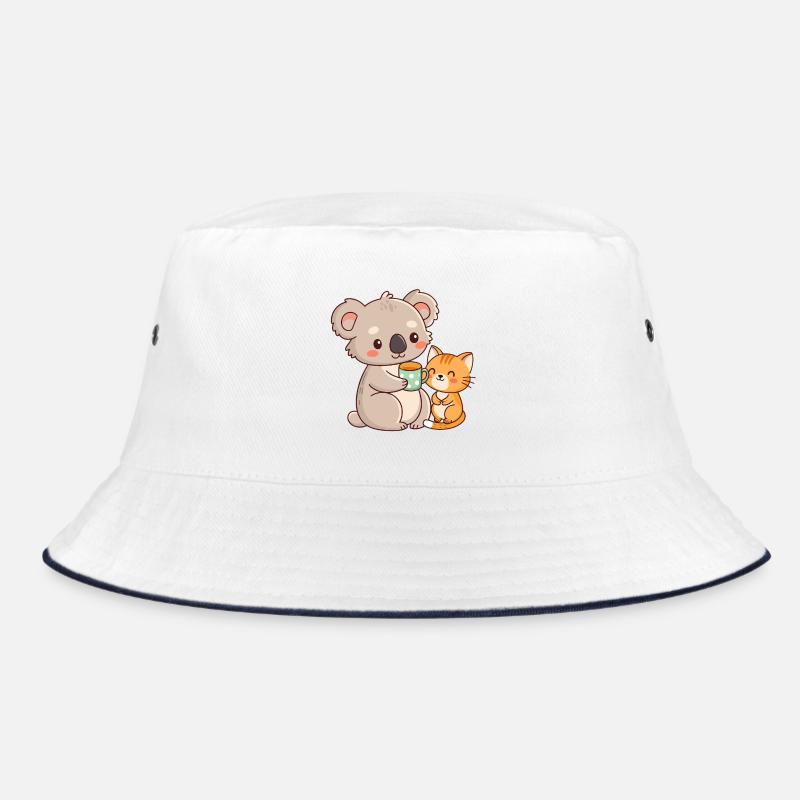 Koala und Katze Süßer Kaffee Bucket Hat