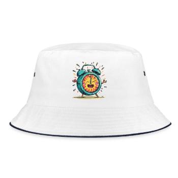 Sonnenwecker Jubelbild - Bucket Hat - Weiß/Navy - Vorne