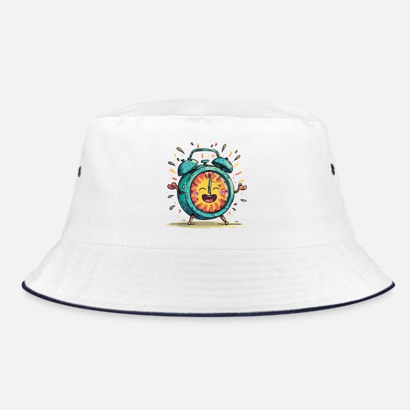 Sun Alarm Clock Celebration Image Bucket Hat