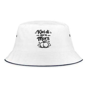 Klei di an mors - Bucket Hat - Weiß/Navy - Vorne