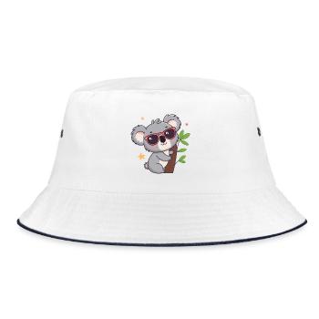 Koala chic sun red glasses - Bucket Hat - white/navy - Front