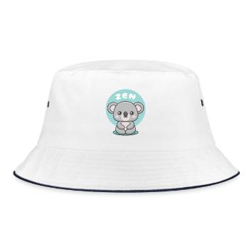Koala Zen Meditative Sweetness - Bucket Hat - white/navy - Front