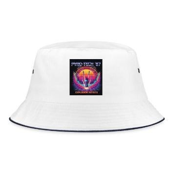 Cyber Pyro - Bucket Hat - white/navy - Front