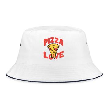 Illustration de la part d’amour de la pizza - Bob - blanc/marine - Devant