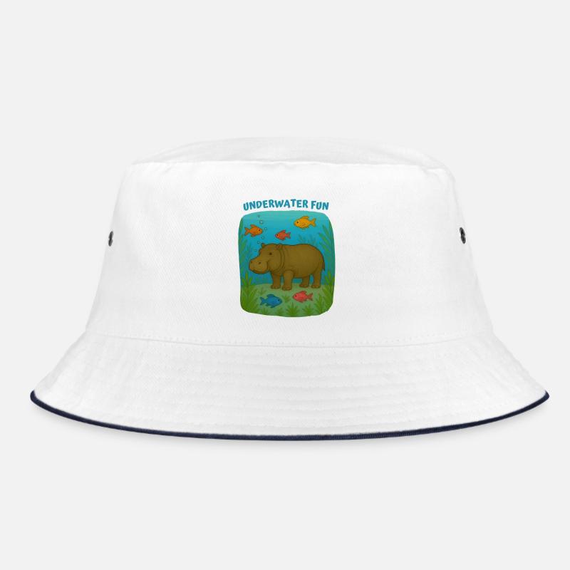 Nilpferd im Unterwasserspiel Bucket Hat