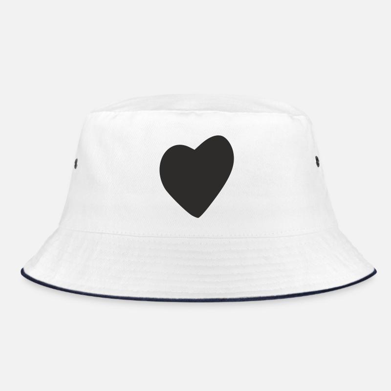 Minimalist heart – simple love design Bucket Hat