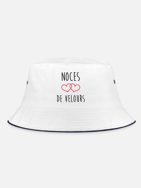 Velvet Wedding 29 Years - Bucket Hat - white/navy - Front