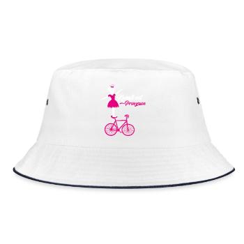 Kunstrad, Kunstradfahren, Hallenradsport - Bucket Hat - Weiß/Navy - Vorne