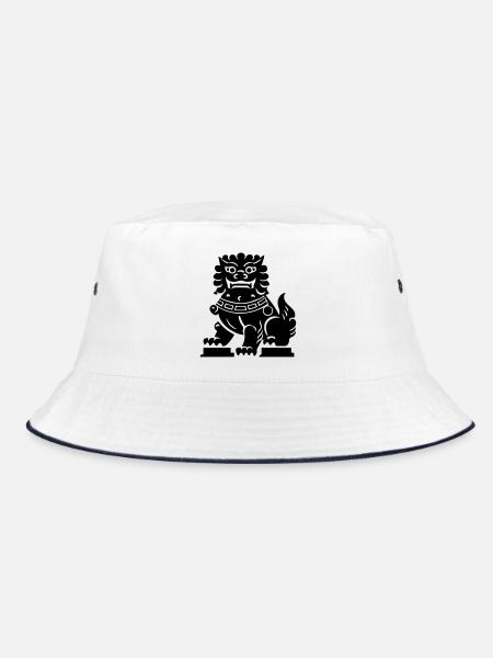 Lion chinois - Bob - blanc/marine - Devant