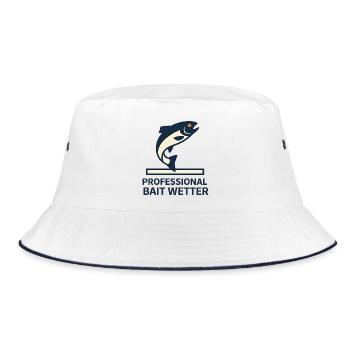 Pro Bait Wetter - Bucket Hat - white/navy - Front