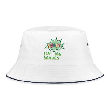 Sorry I'm to blame - Bucket Hat - white/navy - Front