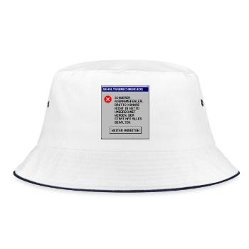 Gehaltsabrechnung - Bucket Hat - Weiß/Navy - Vorne