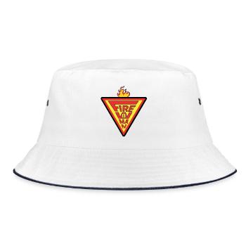 Firewoman - Bucket Hat - white/navy - Front