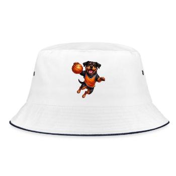 Joueur de basket-ball Rottweiler Sport-can-basket - Bob - blanc/marine - Devant