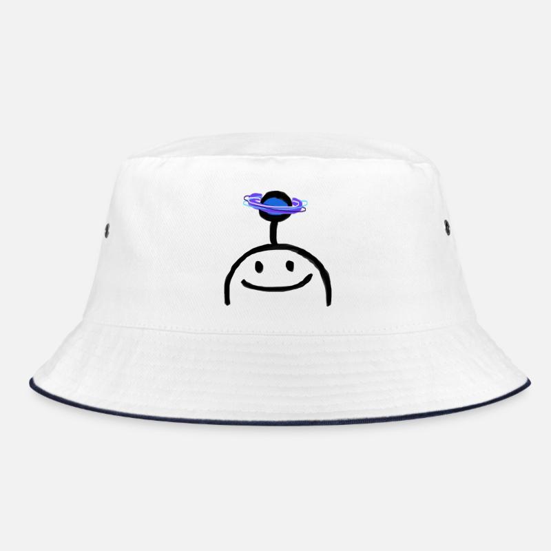 Neon-Kosmosring um blauen Orb Bucket Hat