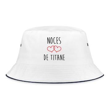 Titanium Wedding 72 Years of Marriage - Bucket Hat - white/navy - Front