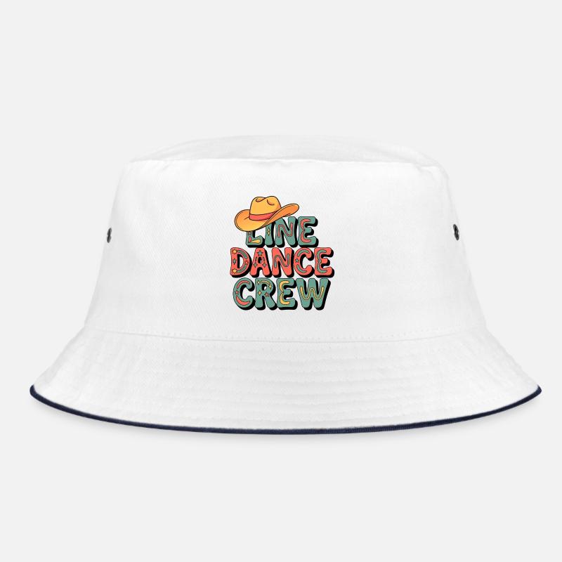 Line Dance Crew Retro - Bucket Hat - Weiß/Navy