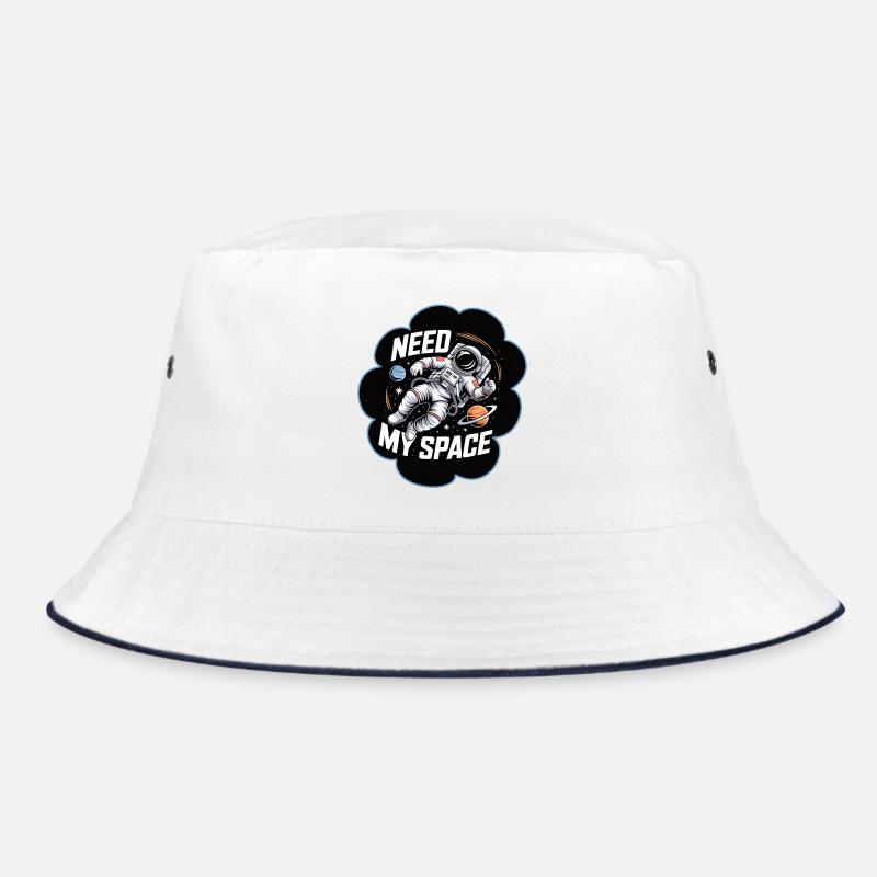 Need My Space Astronaut All - Bucket Hat - Weiß/Navy