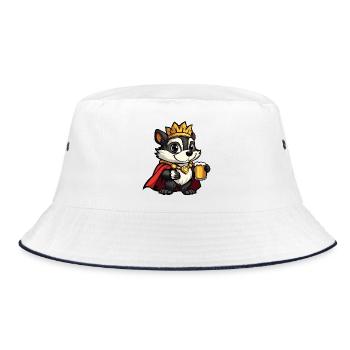 Skunk Beer King - Bucket Hat - white/navy - Front