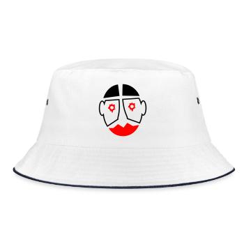 Motif du masque de clown du Carnaval d’Halloween - Bob - blanc/marine - Devant