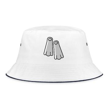 Diving fins Diver - Bucket Hat - white/navy - Front