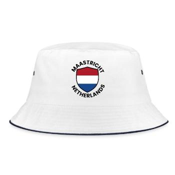 Maastricht Shield Netherlands Flag - Bucket Hat - white/navy - Front