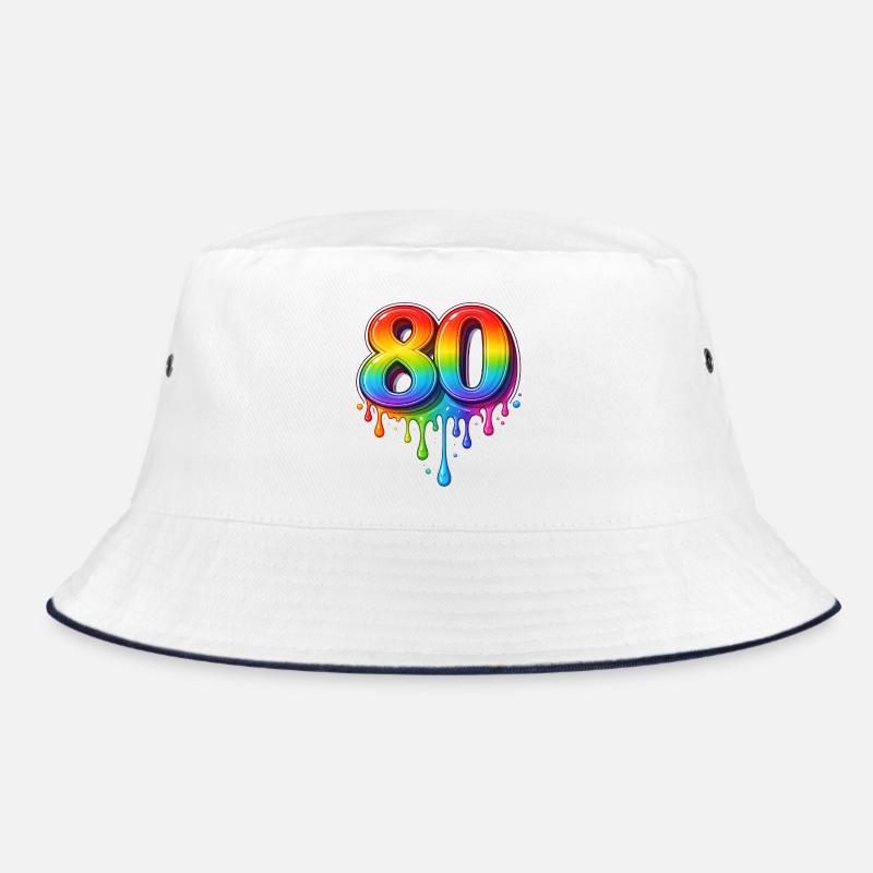 80 Rainbow Retro Number Bob