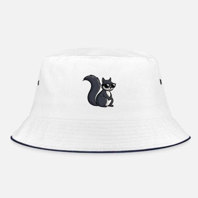 Coole Eichhörnchen-Dunkle Brille Bucket Hat