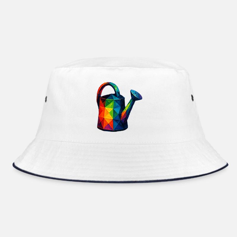 Low Poly Watering Can: Geometric Art for Garden Bucket Hat