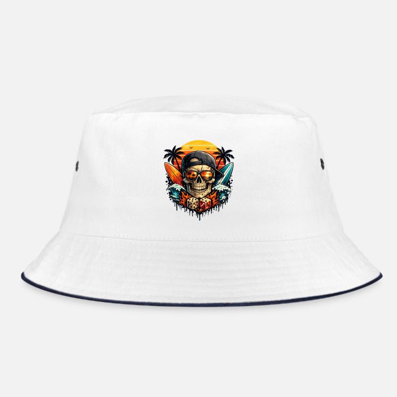 Sunset Skull Vibes Bucket Hat
