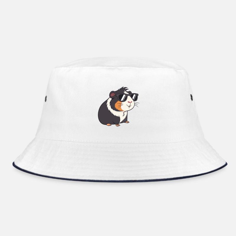Guinea Pig Glasses Bucket Hat