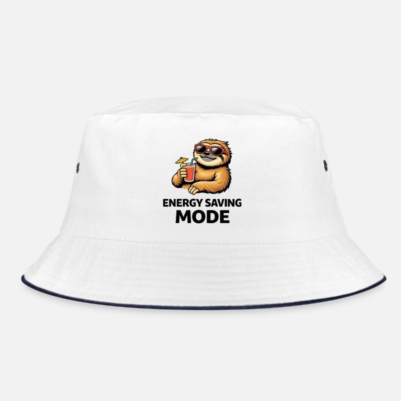 Energy Saving Mode Sloth Funny Quote Bucket Hat