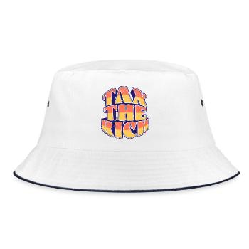 Tax The Rich - Bucket Hat - white/navy - Front