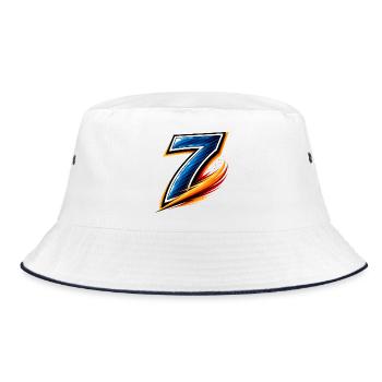 Number 7 Soccer Shirt Player Speed - Bucket Hat - white/navy - Front