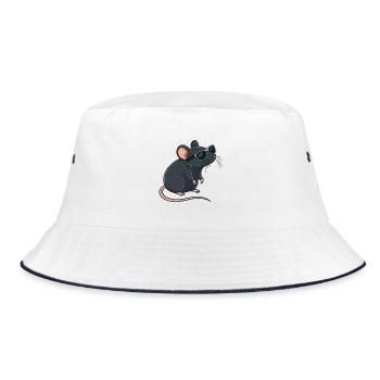 Rat chic lunettes soleil - Bob - blanc/marine - Devant