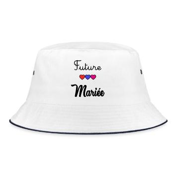 FUTURE MARIEE. JE PEUX PAS. MARIE. FUTUR MARIE - Bob - blanc/marine - Devant