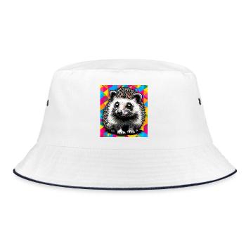 Igel - Bucket Hat - Weiß/Navy - Vorne