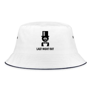 Bräutigam – Last Night Out (JGA / Polterabend / B) - Bucket Hat - white/navy - Front