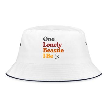 Ein einsames Biest-Tee Art - Bucket Hat - Weiß/Navy - Vorne