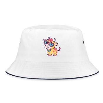 Vache kawaii lunettes soleil - Bob - blanc/marine - Devant