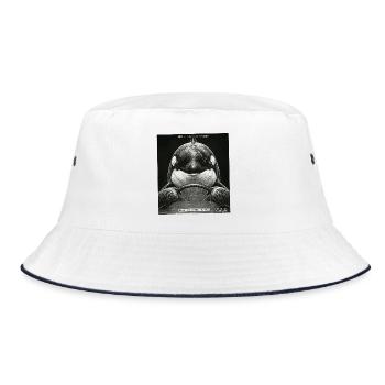 Fish Flashed - Bucket Hat - white/navy - Front