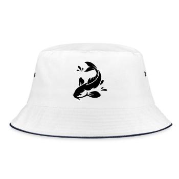 Koi - Bucket Hat - white/navy - Front