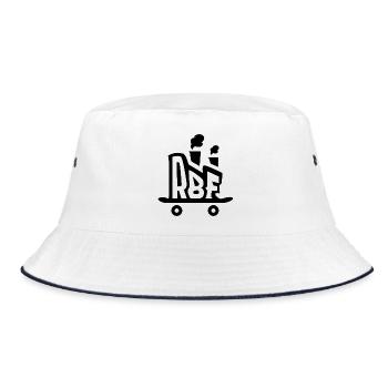 Roller Board Factory Logo Black - Bucket Hat - white/navy - Front