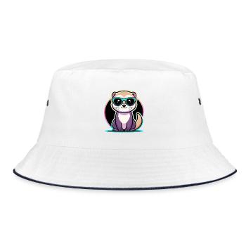 Furet Kawaii Néon Cool - Bob - blanc/marine - Devant